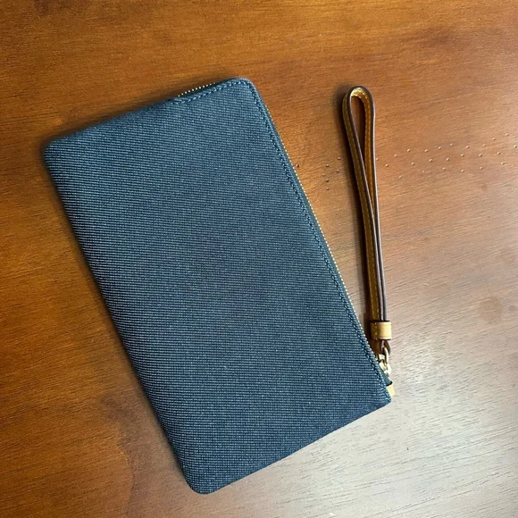 Coach Large Denim Wristlet - Picture 3 of 5